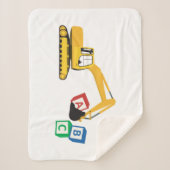 ABC Excavator Construction Truck Sherpa Deken (Voorkant)