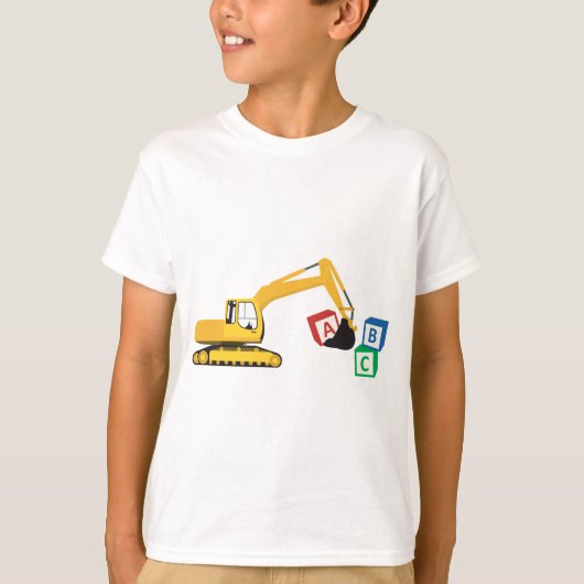 ABC Excavator Construction Truck T-shirt (Voorkant)