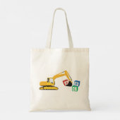 ABC Excavator Construction Truck Tote Bag (Achterkant)