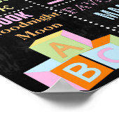 ABC First Birthday Party chalkboard poster (Hoek)