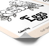 ABC Flashcards Baby shower Kleurplaten Activiteite Poster (Hoek)