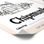 ABC Flashcards Baby shower Kleurplaten Activiteite Poster (Hoek)