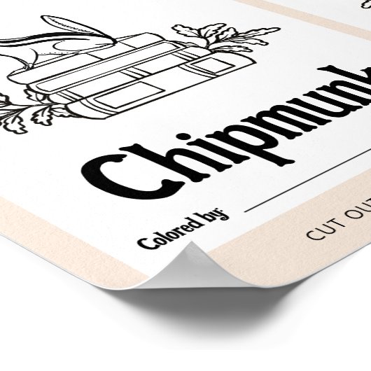 ABC Flashcards Baby shower Kleurplaten Activiteite Poster (Hoek)