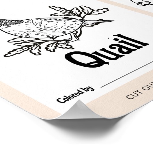 ABC Flashcards Baby shower Kleurplaten Activiteite Poster (Hoek)