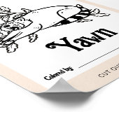 ABC Flashcards Baby shower Kleurplaten Activiteite Poster (Hoek)