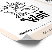 ABC Flashcards Baby shower Kleurplaten Activiteite Poster (Hoek)