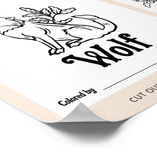 ABC Flashcards Baby shower Kleurplaten Activiteite Poster (Hoek)