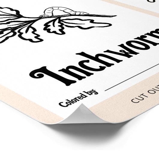 ABC Flashcards Baby shower Kleurplaten Activiteite Poster (Hoek)