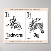 ABC Flashcards Baby shower Kleurplaten Activiteite Poster (Voorkant)