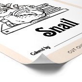 ABC Flashcards Baby shower Kleurplaten Activiteite Poster (Hoek)