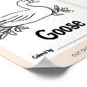 ABC Flashcards Baby shower Kleurplaten Activiteite Poster (Hoek)