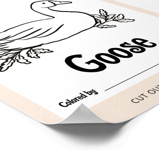 ABC Flashcards Baby shower Kleurplaten Activiteite Poster (Hoek)