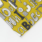 ABC geel Fleece Deken (Hoek)