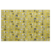 ABC geel Stof (Fat Quarter)