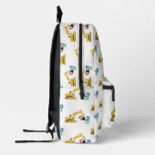 ABC graafmachine constructie vrachtwagenschool Bedrukte Rugzak (Links)