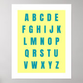 ABC-grafiek, A tot Z-Poster, Nursery Room Wall Art Poster (Voorkant)