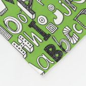 ABC groen Fleece Deken (Hoek)