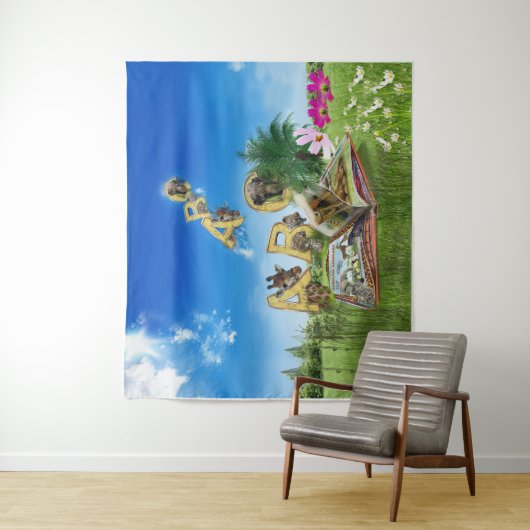 ABC-hoofdalphabet-thema's. Wandkleed (In situ)