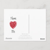 ABC I Hart U gepersonaliseerd Briefkaart (Achterkant)