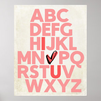 ABC I hou van U-Poster Poster