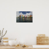 ABC Islands, CURACAO, Willemstad: Harborfront Poster (Keuken)