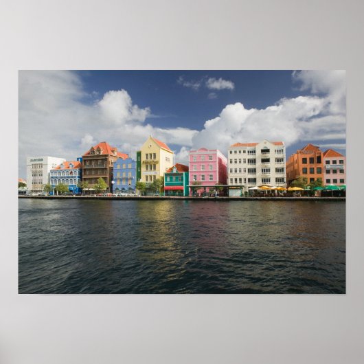 ABC Islands, CURACAO, Willemstad: Harborfront Poster (Voorkant)