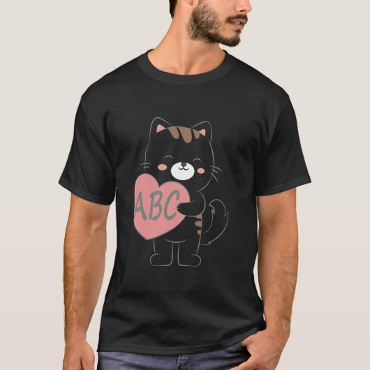 ABC Kat met Hart T-shirt (Voorkant)