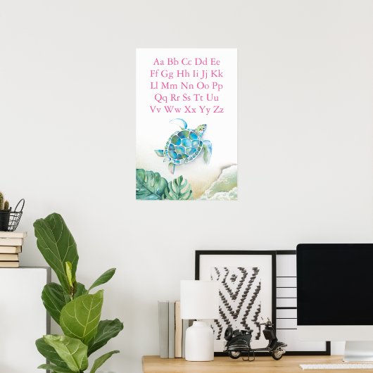 ABC Kids Posters Tropische Zeeschildpad (Thuiskantoor)