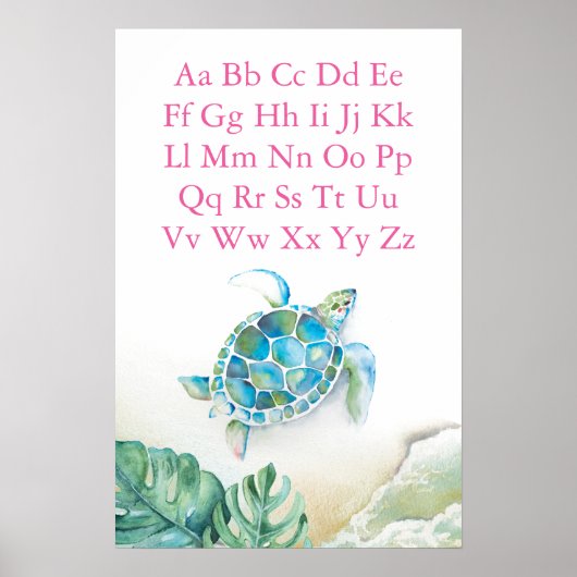 ABC Kids Posters Tropische Zeeschildpad (Voorkant)