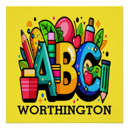 ABC Kijk naar mij Schoolbord Perfect Poster