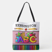 ABC Kijk naar mij - Zie achterkant Tote Bag (Achterkant)
