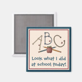 ABC - Kijk wat ik vandaag op school heb gedaan Magneet (Voorkant / Achterkant)