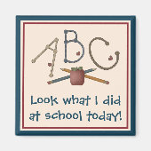 ABC - Kijk wat ik vandaag op school heb gedaan Magneet (Voorkant)