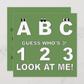 ABC Kijk wie 3 Print is Kaart (Voorkant / Achterkant)