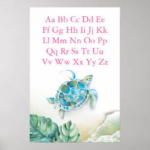 ABC Kinder Posters Tropisch Zee Schildpad