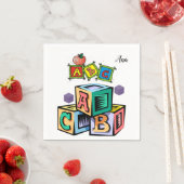 abc kinderluiers baby shower eerste verjaardag servet (Insitu)