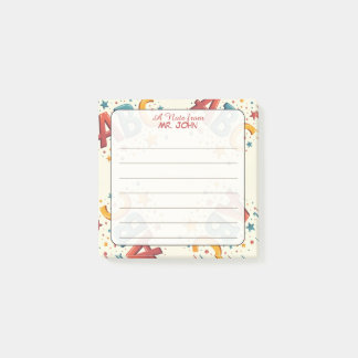 ABC Kleurrijke "Een notitie van" Gepersonaliseerde Post-it® Notes
