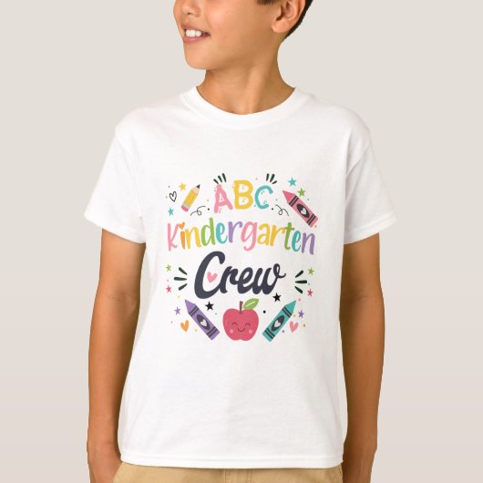 ABC Kleuterschool Bemanning School Ontwerp T-shirt (Voorkant)