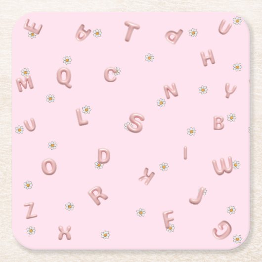 ABC kleuterschool daisy ballon student school Kartonnen Onderzetters (Voorkant)