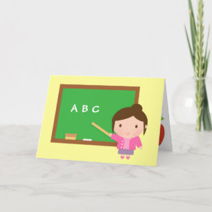 ABC Krijtbord, Dank je wel, Waardering voor de ler Bedankkaart