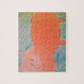 #ABC Kunst door kinderen, Roze Oranje Varkens Legpuzzel (Verticaal)