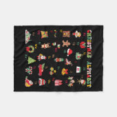 ABC Leren Kleuterjuf Kerstlicht Fleece Deken (Voorkant (Horizontaal))