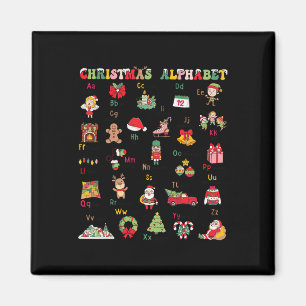 ABC Leren Kleuterjuf Kerstlicht Magneet