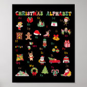 ABC Leren Kleuterjuf Kerstlicht Poster (Voorkant)