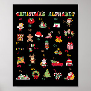ABC Leren Kleuterjuf Kerstlicht Poster