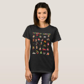 ABC Leren Kleuterjuf Kerstlicht T-shirt (Voorkant volledig)