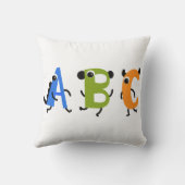 ABC Letter Worpkussen Kussen (Achterkant)
