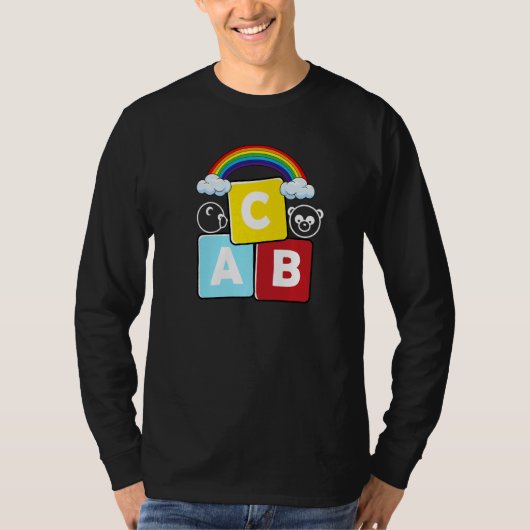 Abc Letters  Back To School Student Teacher Pandas T-shirt (Voorkant)