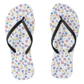 ABC Letters Rood Blauw Geel Teenslippers (Voetbed)