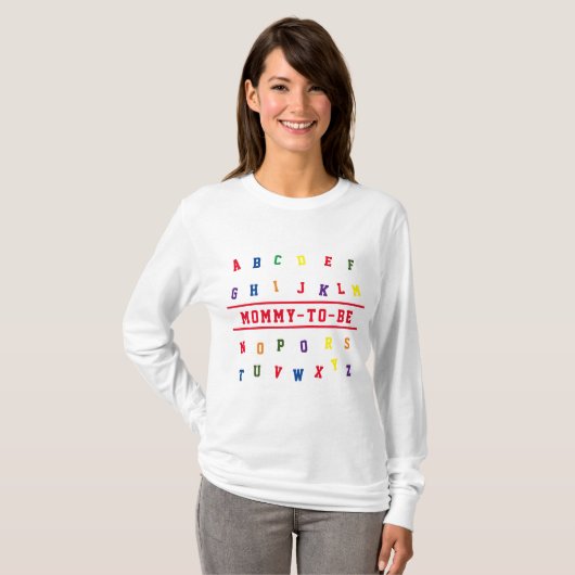 ABC Mama-to-Be T-Shirt (Voorkant volledig)